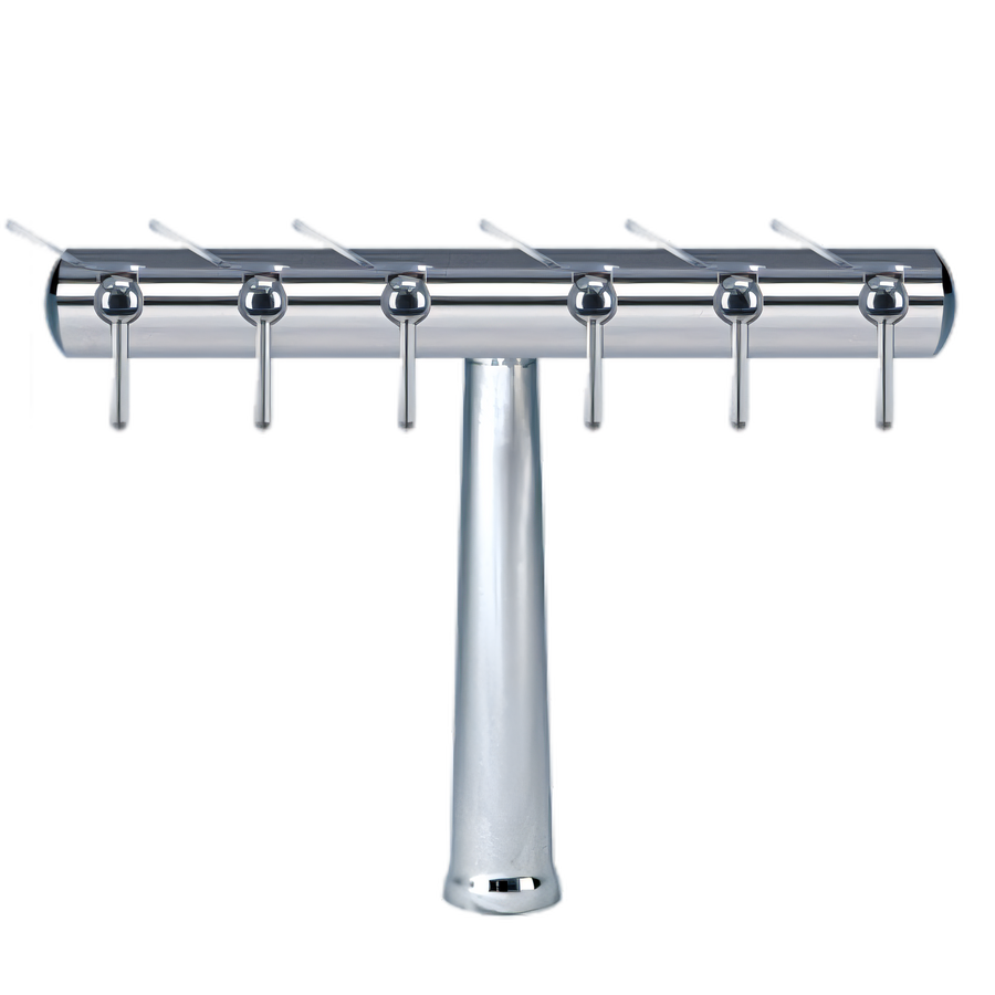 Product image #1 for Havana 6-Faucet Countertop Air-Cooled Wine Font with Chrome Finish