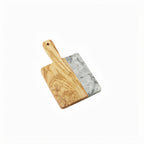 Thumbnail image #1 for American Metalcraft OWBG9 Square Olive Wood and Gray Marble Serving Peel with Handle, 9-Inch Overall Length Case of 8
