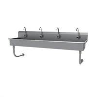 Advance Tabco Wall-Mounted Multiwash Hand Wash Sink with 4 Electronic Faucets, 80-Inch Wide