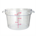 Thumbnail image #1 for Winco 12 Qt Clear Round Polycarbonate Food Storage Container, Stackable, Lid Not Included