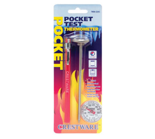 Product image #1 for Crestware 1-Inch Dial Pocket Thermometer, 50°F to 550°F, Stainless Steel