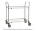 Thumbnail image #1 for Metro Super Erecta SP Heavy-Duty Utility Bus Cart, 60 x 24 x 39 Inches, 2 Wire Shelves, Stainless Finish