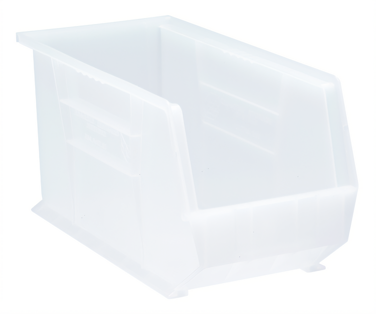 Product image #1 for Quantum Ultra Stack & Hang Clear Polypropylene Storage Bin, 8-1/4 x 18 x 9 Inches