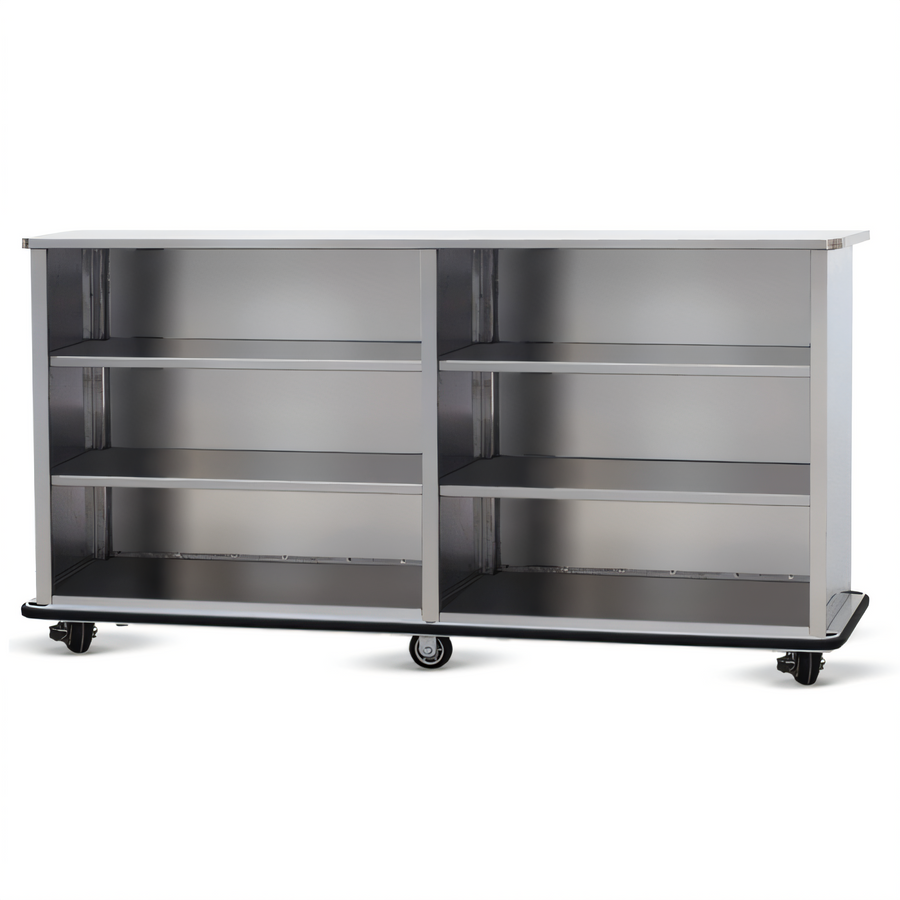 Product image #1 for Weather-All Stainless Steel Portable Back Bar, 3-Sided Enclosed, 8-Foot