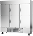 Thumbnail image #1 for Beverage-Air Horizon Series Three-Section Reach-In Refrigerator, 70.19 Cu. Ft., Half Solid Doors, Bottom-Mount Self-Contained