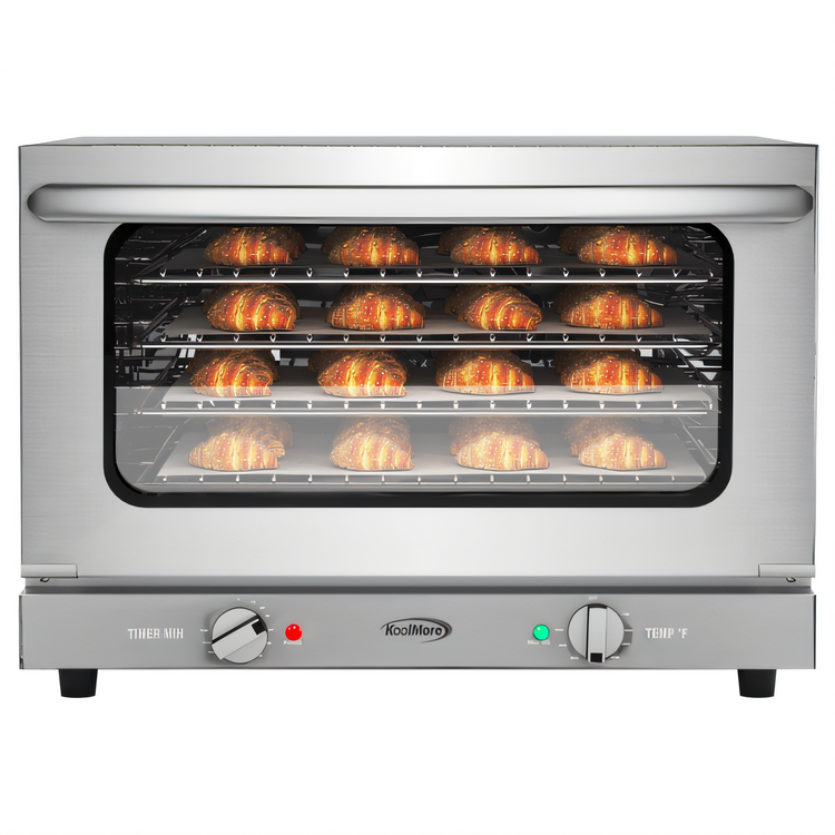 Product image #1 for KoolMore 23-Inch Countertop Half-Size Electric Convection Oven, 4-Rack, 120V, Stainless Steel