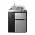 Thumbnail image #1 for 30-Inch All-In-One Kitchenette with 2-Burner Electric Coil Cooktop, Sink, Storage Cabinet, and 3.2 Cu. Ft. Refrigerator-Freezer