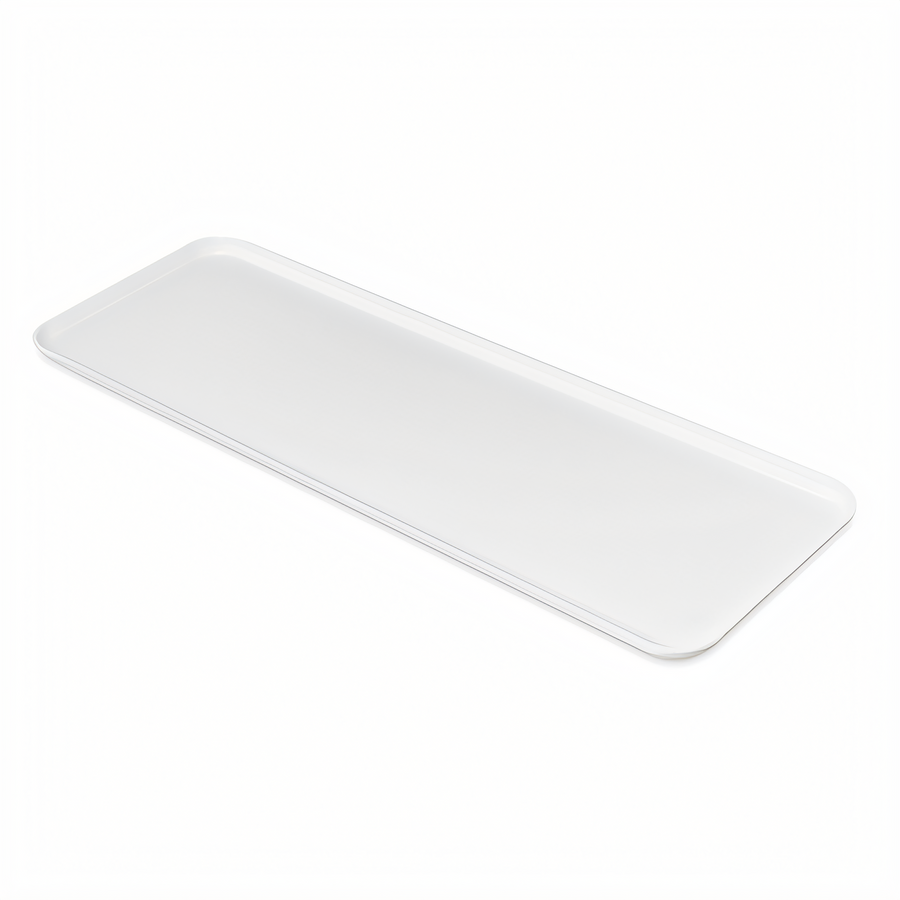 Product image #1 for Carlisle 30 x 12-7/16 Inch Pearl White Rectangular Fiberglass Market Tray