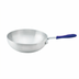 Thumbnail image #1 for Winco 11-Inch Round Flat-Bottom Aluminum Stir Fry Pan with Silicone Handle, Natural Finish