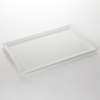 American Metalcraft Full-Size 21-Inch Rectangular Melamine Platter, White