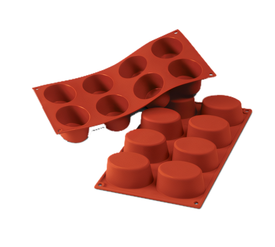 Product image #1 for Silikomart Oval Silicone Mold, 8-Cavity, 7 x 11-3/4 Inch