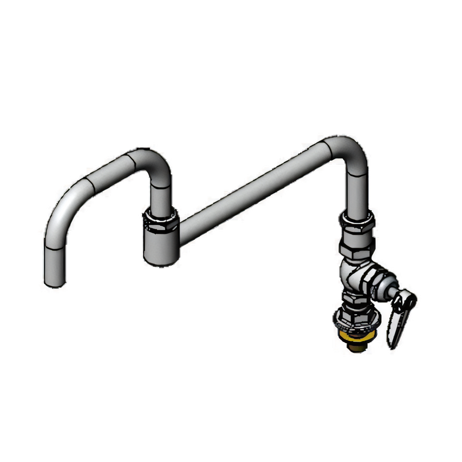 Product image #1 for T&S Brass Big-Flo Single Temperature Single Pantry Deck Mount Faucet with 18-Inch Double Joint Swing Nozzle
