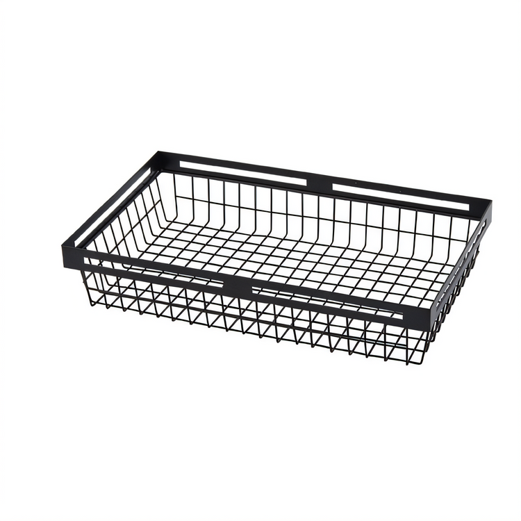 Product image #1 for American Metalcraft BNRB159 Black Rectangular Nestable Metal Serving Basket, 15 x 9 Inch