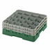 Thumbnail image #2 for Cambro Camrack Full-Size 16-Compartment Glass Rack with 2 Extenders, Sherwood Green