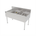 Thumbnail image #1 for 48-Inch Three-Compartment Stainless Steel Underbar Multi-Tank Sink Unit with Left Drainboard and Backsplash