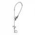 Thumbnail image #1 for Stainless Steel Single Hole Deck-Mount Mixing Faucet with 24-Inch Riser, 44-Inch Flexible Hose, and Spray Valve