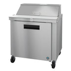 Thumbnail image #1 for Hoshizaki Steelheart SR36B-10 36-Inch Sandwich Top Refrigerator Prep Table with 10-Pan Rail, 9.9 Cu. Ft. Storage, Solid Door