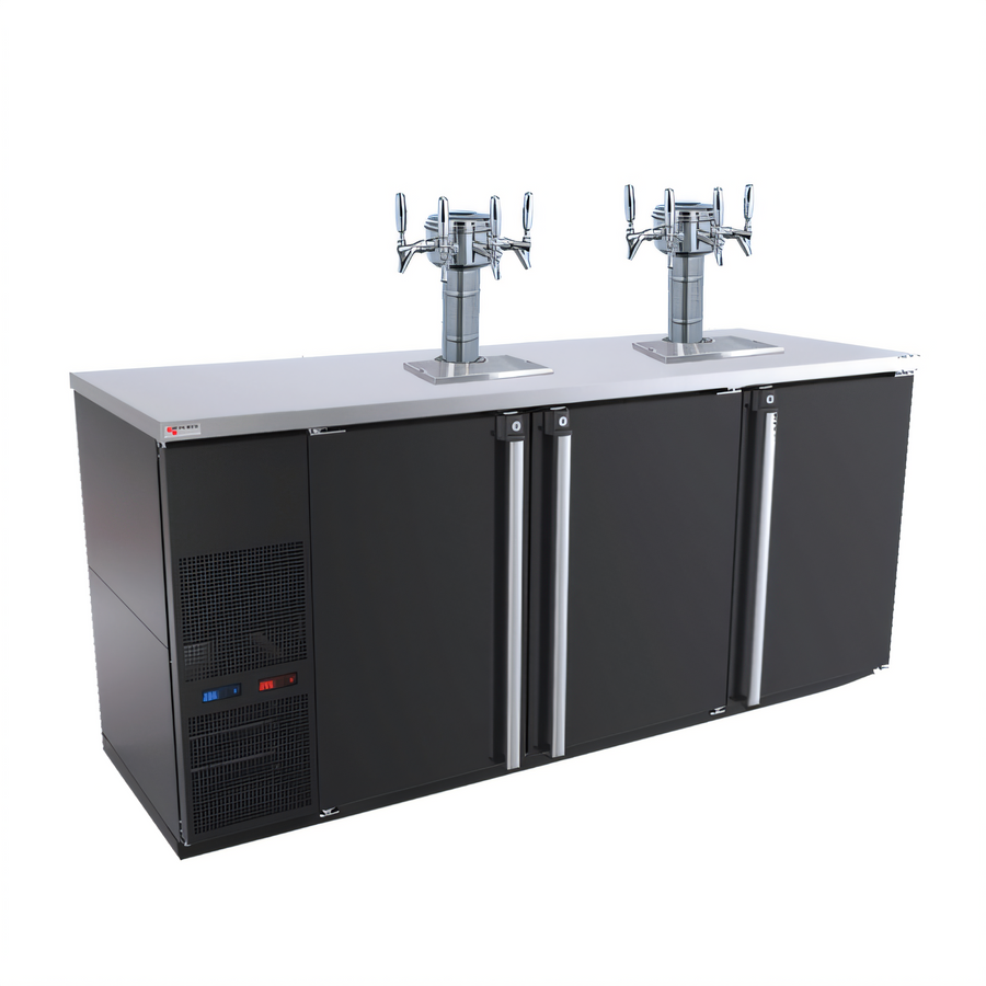 Product image #1 for 80-Inch Dual-Temperature Three-Section Commercial Beverage Station Beer Dispenser with 8 Faucets