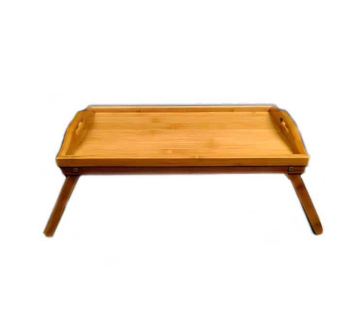 Product image #1 for Natural Bamboo Serving Tray with Folding Legs