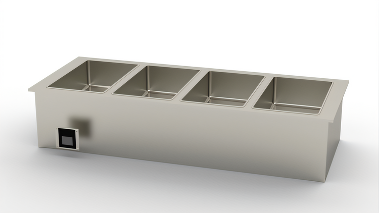 Product image #1 for Duke WWG4 Electric Ganged Waterless Drop-In Hot Food Well, 4 Full-Size Pans