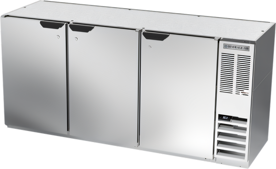 Product image #1 for Beverage Air BB72HC-S 72-Inch Three-Section Solid Door Back Bar Refrigerator
