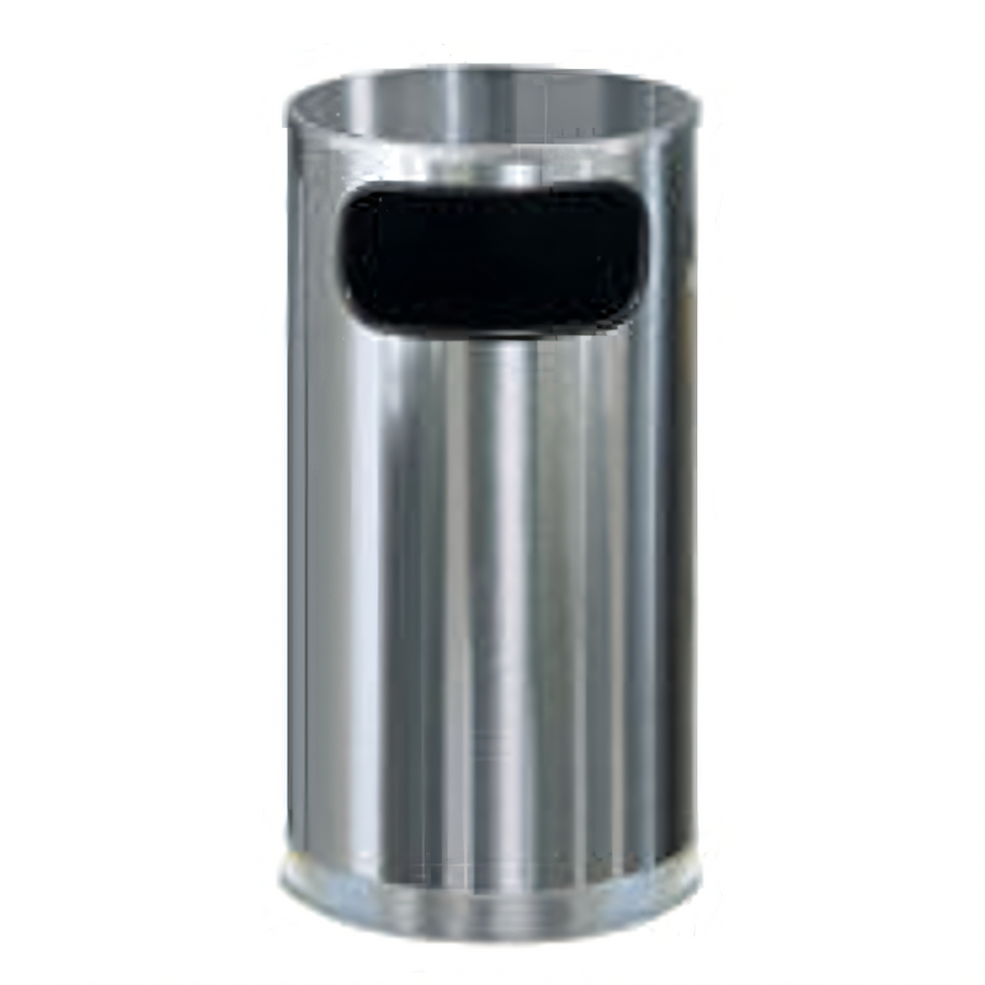 Product image #1 for European Series 12 Gallon Round Indoor Trash Receptacle with Flat Top, Satin Stainless Steel