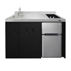 Thumbnail image #1 for Summit Commercial Summit Appliance CK54SINKL 54-Inch Kitchenette with Sink, 2-Burner Smooth-Top Cooktop and 3.2 cu. ft. Refrigerator-Freezer