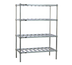 Thumbnail image #1 for New Age Stationary 4-Tier Pot & Pan Rack with T-Bar Shelves, 48 x 24 x 76 Inches, Aluminum