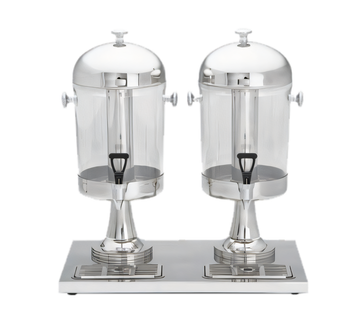 Product image #1 for Cash & Carry Double 2-Gallon Beverage Dispenser with Stainless Steel Ice Core