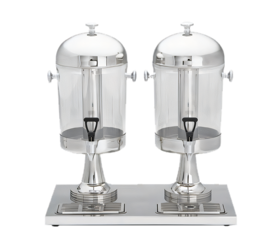 Product image #1 for Cash & Carry Double 2-Gallon Beverage Dispenser with Stainless Steel Ice Core