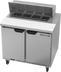 Thumbnail image #1 for Beverage-Air 36-Inch Two-Section Sandwich Top Refrigerated Prep Table with 2 Doors and 8 Pan Opening