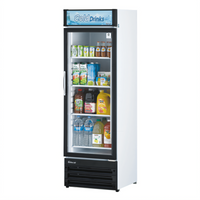 Turbo Air TGM-14RV-N6 Single-Section Glass Door Refrigerated Merchandiser, 12.17 Cu. Ft., Bottom Mount