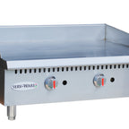Thumbnail image #1 for Serv-Ware STGS-36 36-Inch Thermostatic Natural Gas Countertop Griddle, 3 Burners, 3/4-Inch Plate