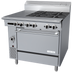 Thumbnail image #1 for Garland Cuisine Series 36-Inch Heavy Duty Combination Top Natural Gas Range with 4 Open Burners, 12-Inch Hot Top, and Convection Oven