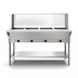 Thumbnail image #1 for KoolMore 4-Pan Electric Open Well Steam Table with Undershelf and Sneeze Guard