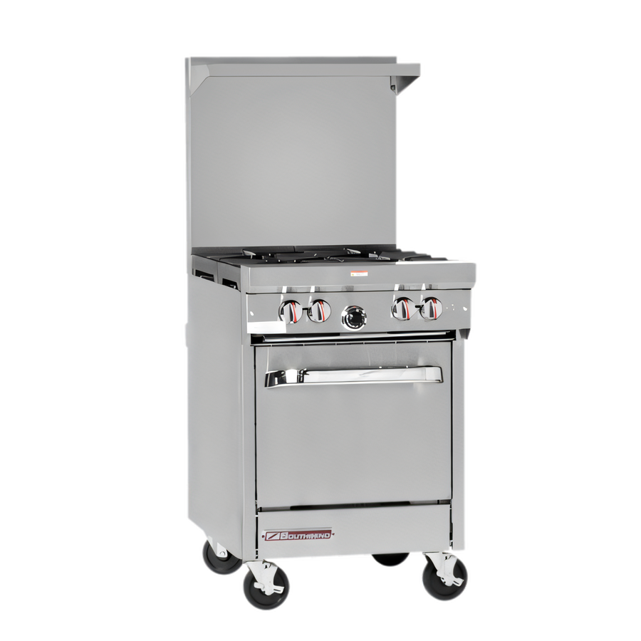 Product image #1 for Southbend S-Series 24-Inch Gas Restaurant Range with 4 Open Burners, Space Saver Oven, and Hi-Shelf Backriser