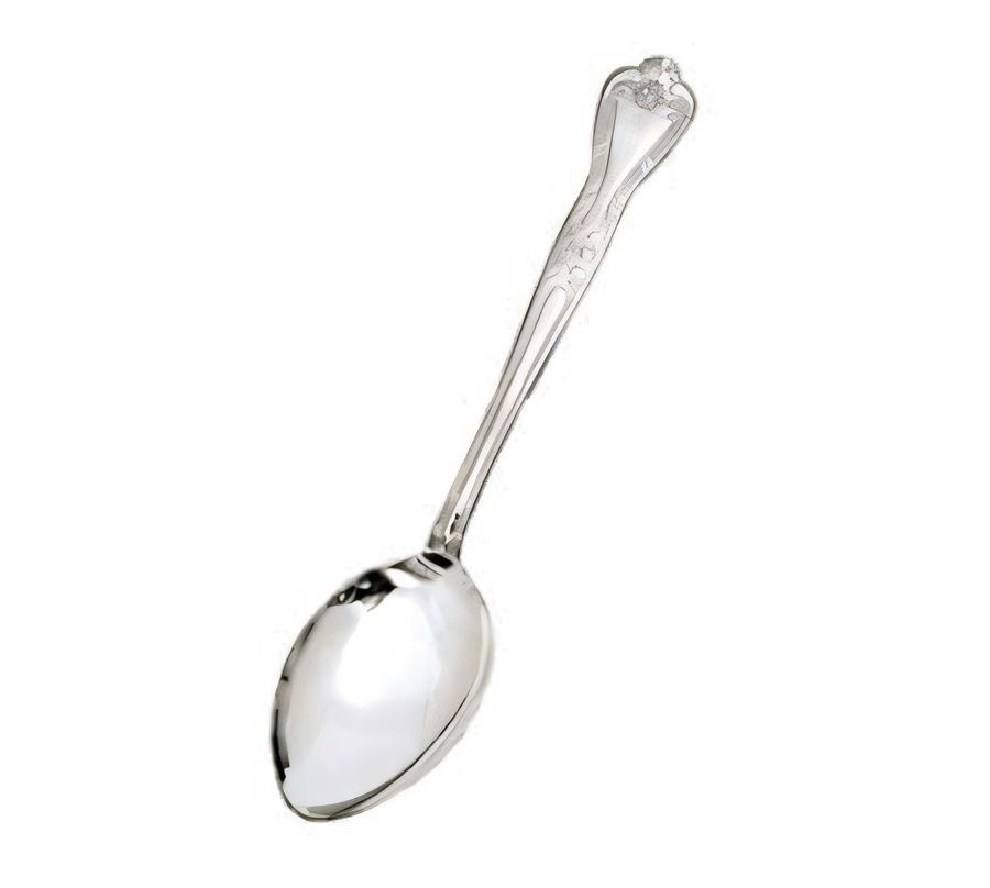 Product image #1 for Kings Pattern 11-Inch Solid Serving Spoon, One-Piece Heavy-Gauge Stainless Steel, Mirror Finish
