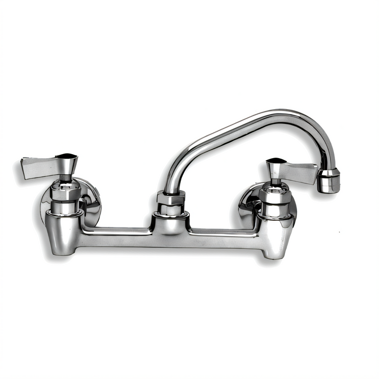 Product image #1 for Wall-Mount Commercial Faucet with 6-Inch Swing Spout and 8-Inch Adjustable Centers