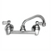 Thumbnail image #1 for Wall-Mount Commercial Faucet with 6-Inch Swing Spout and 8-Inch Adjustable Centers
