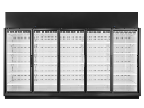 Product image #1 for True Mfg. - Retail Merchandisers TRM5M-YN-BLK-WHT-1BLKLLLLL-4 Glass Door Merchandisers