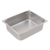 Thumbnail image #1 for Crestware Saf-T-Stak 1/2 Size Solid Steam Table/Holding Pan, 1-1/4 Inch Deep, 18/8 Stainless Steel