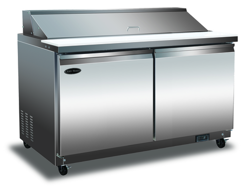 Product image #1 for Serv-Ware 16-Pan Sandwich Prep Table, 2-Section, 61-Inch Wide, 115V