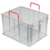 Thumbnail image #1 for Winco Rectangular 18/8 Stainless Steel Bulk Pasta Boil Basket, 16-1/4 x 12-7/8 x 10 Inch