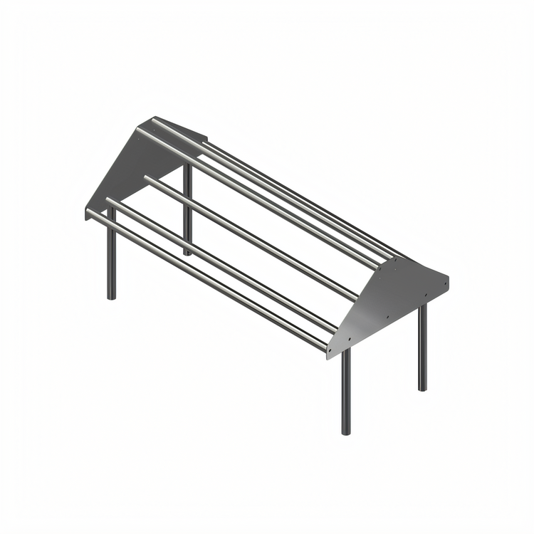 Product image #1 for John Boos Double-Sided Tubular Stainless Steel Sorting Shelf for Soiled Dish Tables, 48 x 30-1/2 x 32 Inch