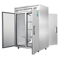 Everest Refrigeration ESPT-2S-2S Pass-Thru Two-Section Reach-In Refrigerator, 48 Cu. Ft., Stainless Steel
