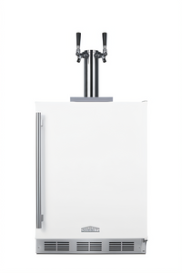 Summit Appliance 24-Inch White ADA Cold Brew Coffee Kegerator with Dual Tap Draft Tower
