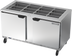 Thumbnail image #1 for Beverage-Air 60-Inch Two-Section Salad Top Refrigerated Prep Table with Solid Hinged Doors