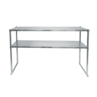 Atosa MROS-6RE Double Adjustable Sound-Deadened Stainless Steel Overshelf for Work Tables