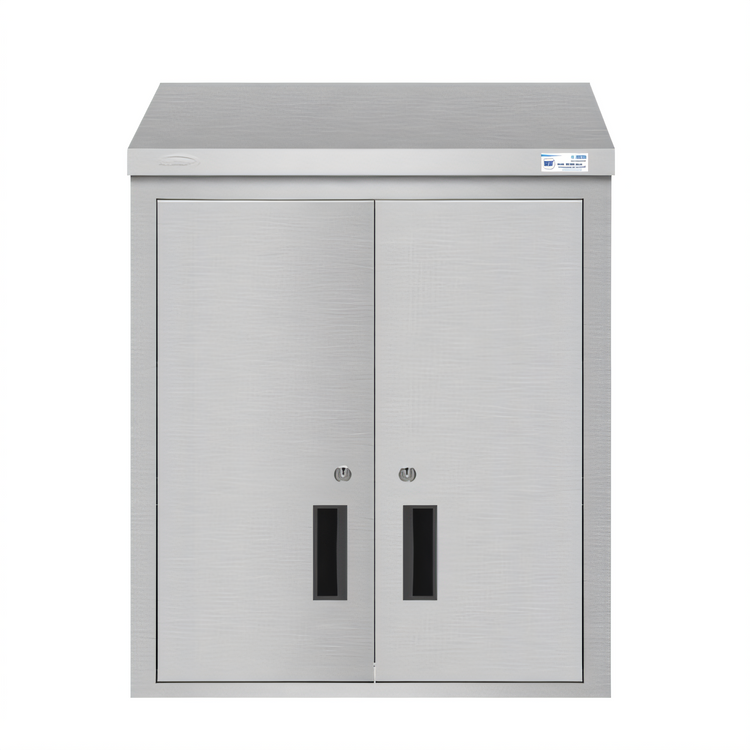 Product image #1 for KoolMore 24 Inch Wall-Mounted Stainless Steel Commercial Wall Cabinet with Locking Hinged Doors and 2 Shelves