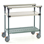Thumbnail image #1 for Metro PrepMate® MS1824-FSPR Multi-Station Mobile Prep Cart, 18" x 24", Adjustable Height, Stainless Steel and Hybrid Mat Shelves